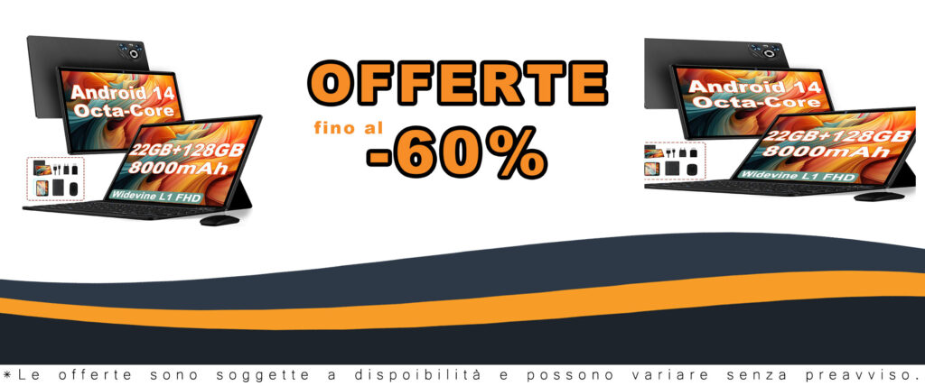 Immagine del 2025 Newest Tablet 10 pollici Android 14 con 22GB RAM, batteria 8000mAh e accessori inclusi