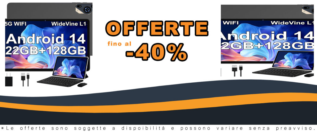 Tablet Android 14 da 10 pollici con accessori inclusi