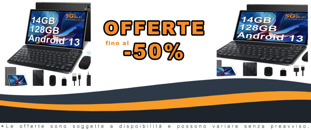 FACETEL Tablet Android 13 con Octa-Core 2.0 GHz, 14 GB RAM, e accessori inclusi