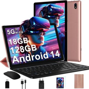 DMOAO Tablet 10 Pollici Android 14 con 18 GB RAM, FHD, e accessori inclusi  