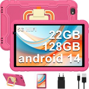 Tablet per bambini 10 pollici con Android 14, Controllo Parentale e custodia protettiva  
