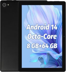 Tablet Android 14, 10 pollici con 8 GB RAM e 1 TB espandibile  