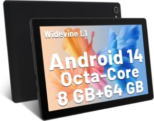 Yicty Tablet 10 Pollici Android 14 con 8 GB RAM, 64 GB ROM e schermo IPS  