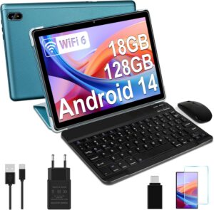 DMOAO Tablet 10 Pollici Android 14 con accessori inclusi e prestazioni avanzate  