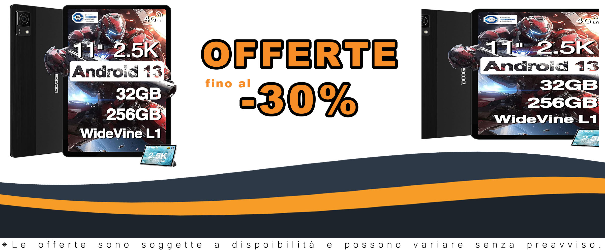 DOOGEE T30 Ultra Tablet con display 2.5K da 11 pollici e sistema operativo Android 13  