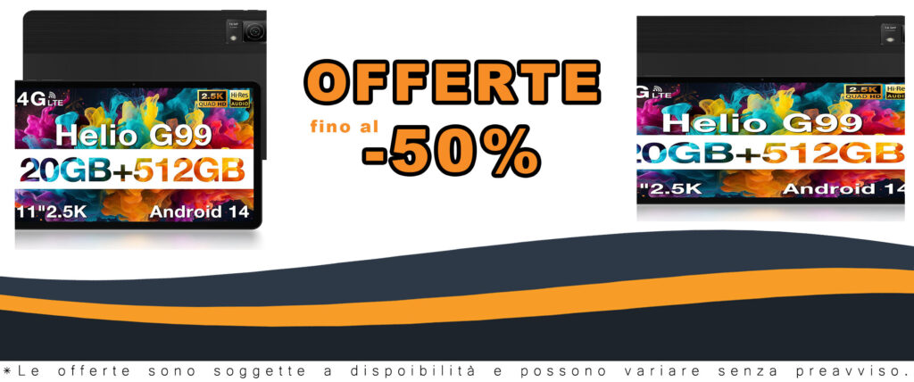 DOOGEE T40 Tablet 11 Pollici con 20GB RAM, display IPS 2560x1600, ideale per gaming e lavoro