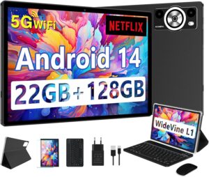Tablet Android DEERTiME 2025 con tastiera e mouse, schermo FHD e batteria 8000mAh  