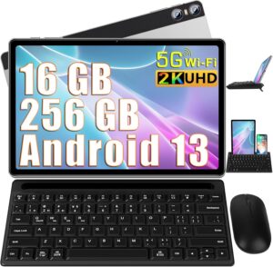 SEBBE Android 13 Tablet 11 Pollici con 16GB RAM e schermo 2K, accessori inclusi  