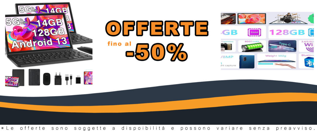 Tablet GOODTEL 2024 10 pollici con 14GB RAM e 128GB ROM espandibili