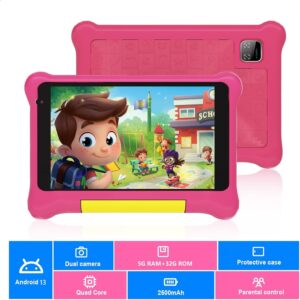 Yicty Tablet Bambini 7 Pollici Android 13 con custodia antiurto  