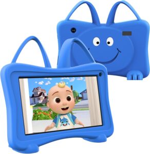 Tablet Bambini 7 Pollici con custodia protettiva, ideale per bambini dai 3 ai 12 anni  