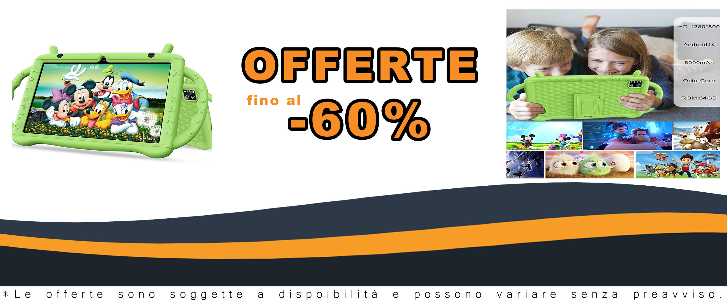 Semeakoko Tablet Bambini 10 Pollici, ideale per l'apprendimento e il divertimento sicuro con controllo genitori e app educative.