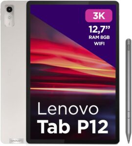 Lenovo Tab P12, tablet Android 13 con display 3K e processore MediaTek Dimensity 7050, perfetto per lavoro e intrattenimento