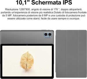 SUAAT 2025 Tablet Android 14 con tastiera e mouse inclusi, un dispositivo potente con 20GB di RAM e 128GB di memoria.