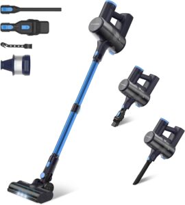 KARDV Aspirapolvere senza fili con batteria staccabile, ideale per tappeti e pavimenti in legno  