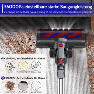 Aspirapolvere a batteria Authmic in azione su pavimento duro e tappeto, perfetto per rimuovere peli di animali e polvere.