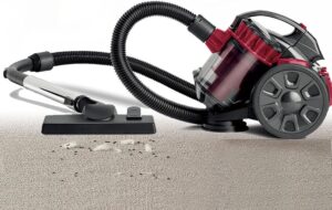 Aspirapolvere ciclonico senza sacco 2600 W con contenitore da 1,5L, ideale per tappeti e superfici dure