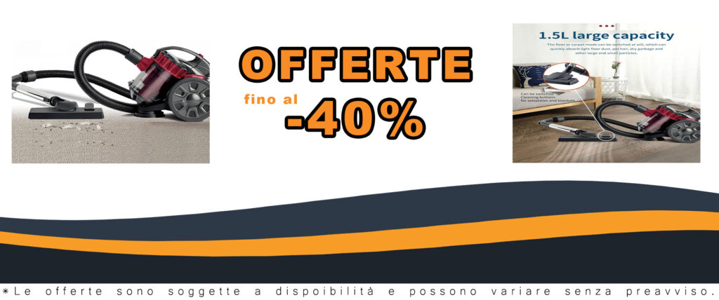 Aspirapolvere ciclonico senza sacco 2600 W con contenitore da 1,5L, ideale per tappeti e superfici dure
