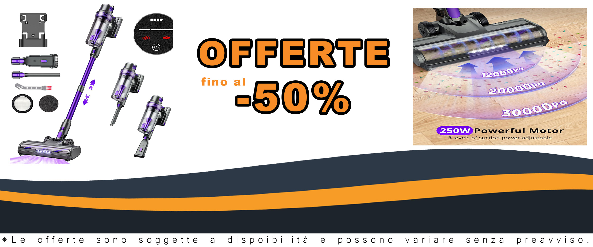 Aspirapolvere senza fili QikCln, potente e versatile, perfetto per pavimenti in legno, tappeti e peli di animali.