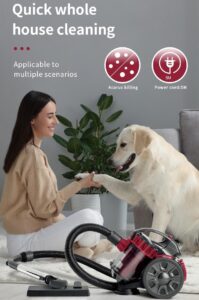 FAcoLL Aspirapolvere Ciclonico Senza Sacchetto, potente e versatile per moquette e pavimenti duri, con filtro HEPA