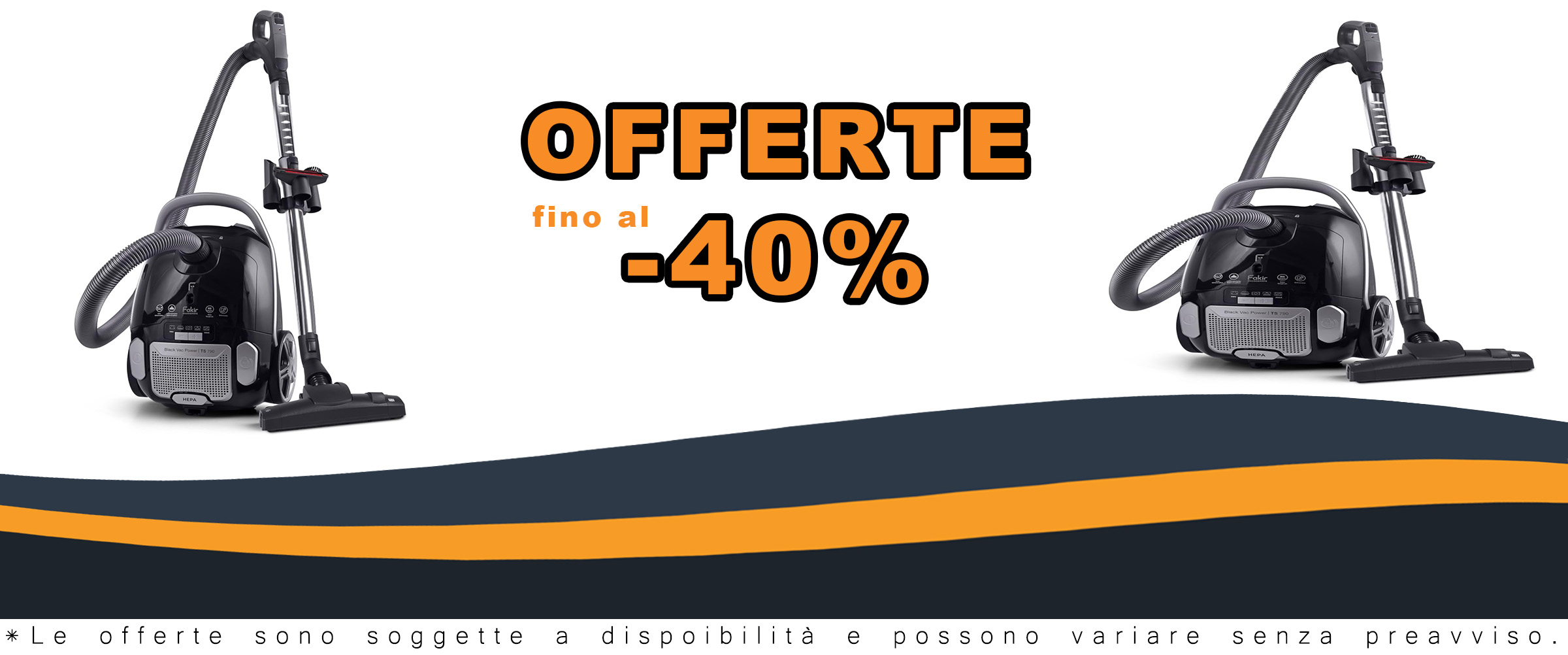 Aspirapolvere Fakir TS 790 con sacchetto nero, ideale per una pulizia potente e facile  
