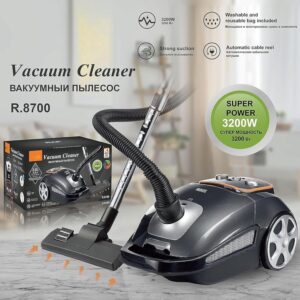 Aspirapolvere portatile potente con motore da 3200W, ideale per tappeti e superfici delicate