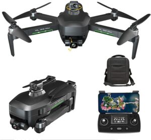 Drone Quadcopter Uav 5G Wifi Fpv con fotocamera HD 4K, GPS e gimbal a 3 assi, pronto per l'uso con 2 batterie e zoom 50X.