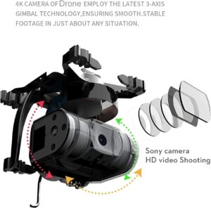 Drone MDybf con fotocamera GPS 4K e occhiali VR per un'esperienza di volo immersiva