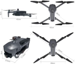 Drone GPS Pieghevole con Fotocamera 4K UHD, perfetto per adulti e principianti con funzioni avanzate come ritorno automatico e seguimi.
