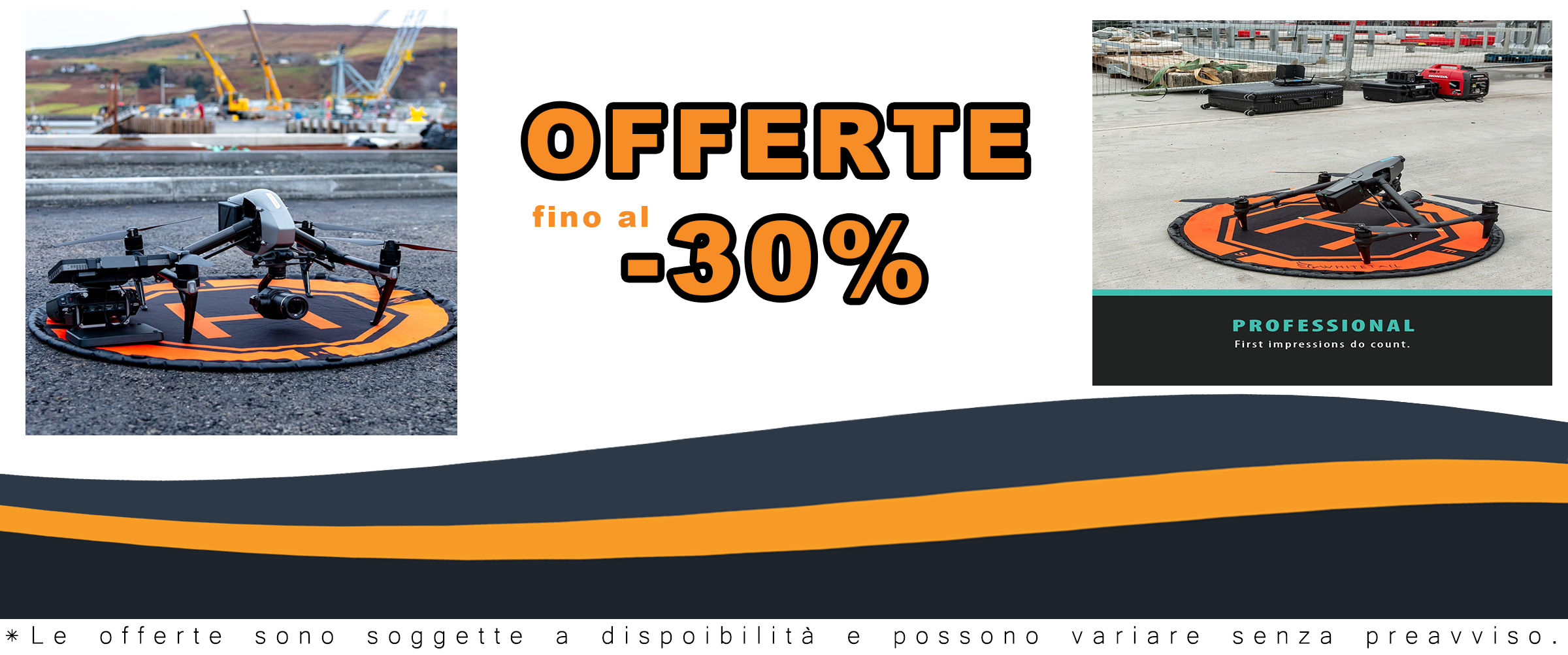 Tappetino da atterraggio Ultimateaddons Whitetail per droni, con un diametro di 91 cm, ideale per modelli come Inspire 2 e Matrice.