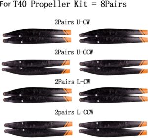 Kit di eliche di ricambio OwlKay per DJI T40 e T20P, ideali per la riparazione e il miglioramento delle prestazioni del drone.