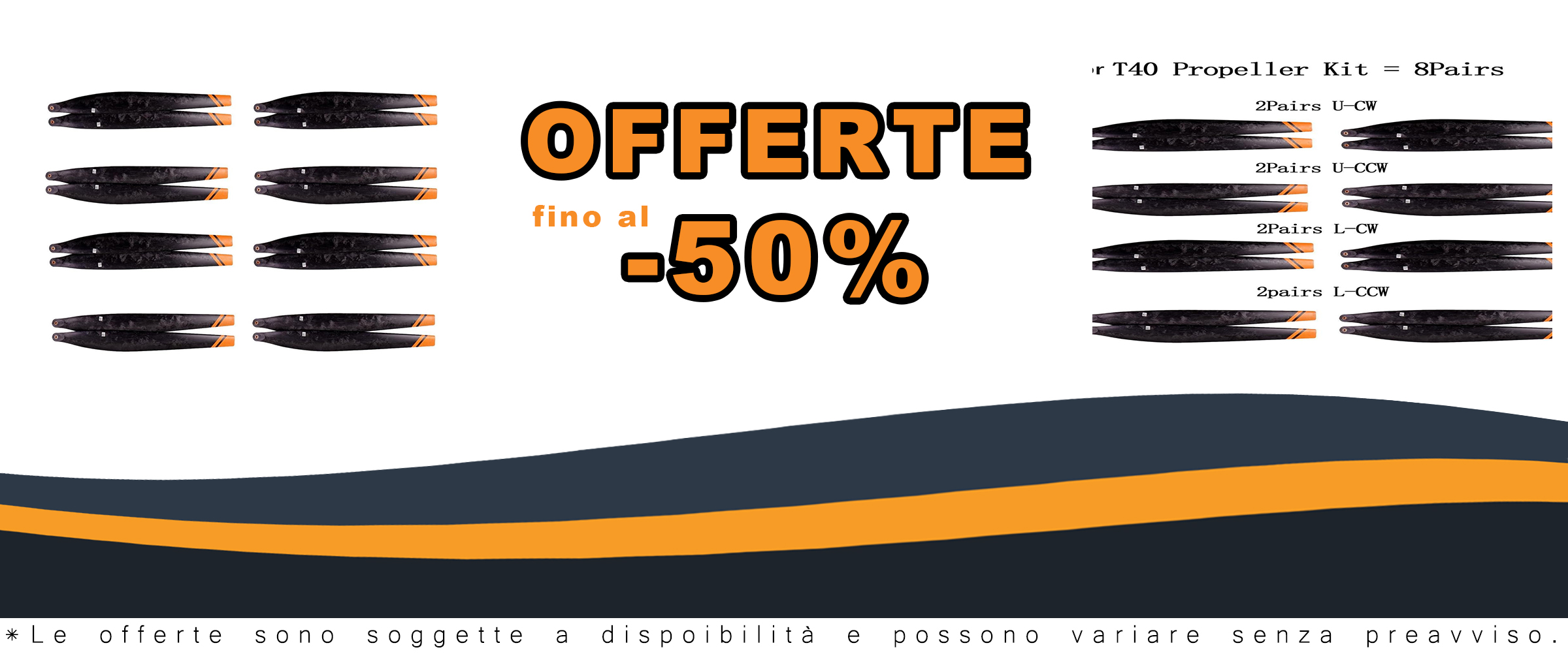 Kit di eliche di ricambio OwlKay per DJI T40 e T20P, ideali per la riparazione e il miglioramento delle prestazioni del drone.