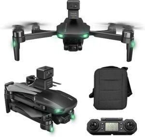 Drone GPS con Giunto Cardanico a 3 Assi, fotocamera UHD 6K e motore brushless per video stabili e di alta qualità.