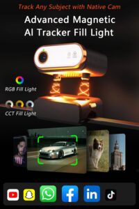 Hohem iSteady M7 Stabilizzatore per Smartphone con Tracker AI, Luce RGB e Telecomando Tattile