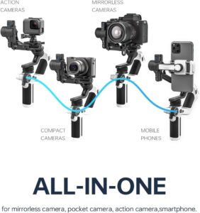 FeiyuTech SCORP Mini 2 gimbal portatile a 3 assi con tracciamento AI e touch screen 