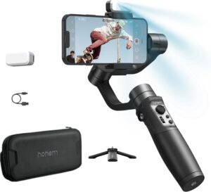 Hohem iSteady Mobile Plus, stabilizzatore smartphone con tracciamento degli oggetti e luce di riempimento, ideale per vlog e streaming live