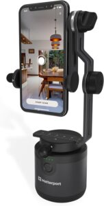 Stabilizzatore cardanico Axis Matterport per smartphone in funzione durante una scansione fotografica 3D 
