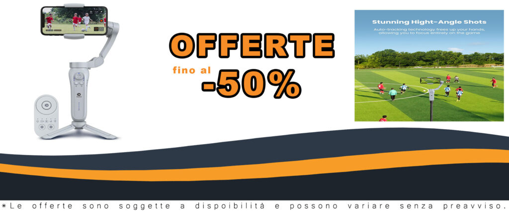 AI Sports Gimbal Kit, stabilizzatore smartphone per riprese sportive, auto-tracking per calcio e basket