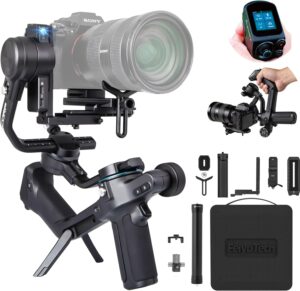 FeiyuTech Scorp 2 stabilizzatore per fotocamera, gimbal a 3 assi con AI Tracker, joystick e touch screen