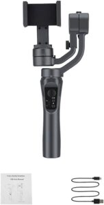 Cosmin F6 3 Gimbal Stabilizzatore Palmare per Smartphone e Action Camera, perfetto per riprese stabili e professionali.