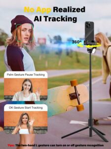 Stabilizzatore cardanico M2pro per smartphone, con treppiede portatile 4 in 1 e asta di prolunga da 108 cm