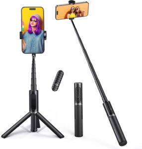 ATUMTEK Bastone Selfie Treppiede 3 in 1 con Rotazione a 360° e Telecomando Senza Fili per iPhone e Samsung