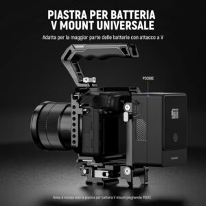 Neewer Piastra per Batteria V Mount Pieghevole con compatibilità RS4 Gimbal e videocamere DSLR