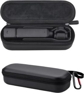Pochette da viaggio REYGEAK in pelle PU, ideale per proteggere il DJI Osmo Pocket 3 durante i viaggi.