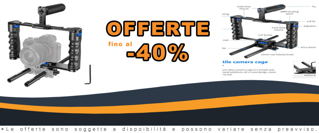 Neewer Kit di Montaggio per Videocamera, compatibile con Sony A7S III, Sony A6600, Canon EOS R5 e R6, in lega di alluminio con maniglie superiori e aste da 15 mm