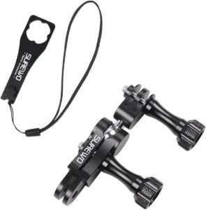 SUREWO Giunto Sferico, Braccio Girevole e Chiave e Supporto per Manubrio Bicicletta & Kit per una montatura facile e sicura su qualsiasi manubrio.