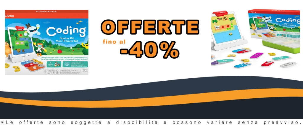 Osmo Coding Starter Kit per iPad, il kit educativo che aiuta i bambini a imparare la programmazione con giochi pratici e interattivi.