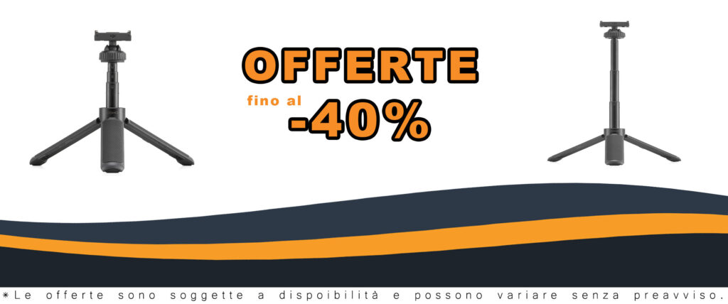 Mini manico telescopico compatibile con Osmo Action 3, 4 e 5 Pro, ideale per riprese stabili e angolazioni perfette.