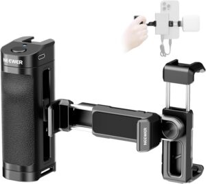 Neewer Bluetooth Maniglia Laterale di Scatto, compatibile con iPhone e SSD Samsung, supporto ruotabile a 360°.