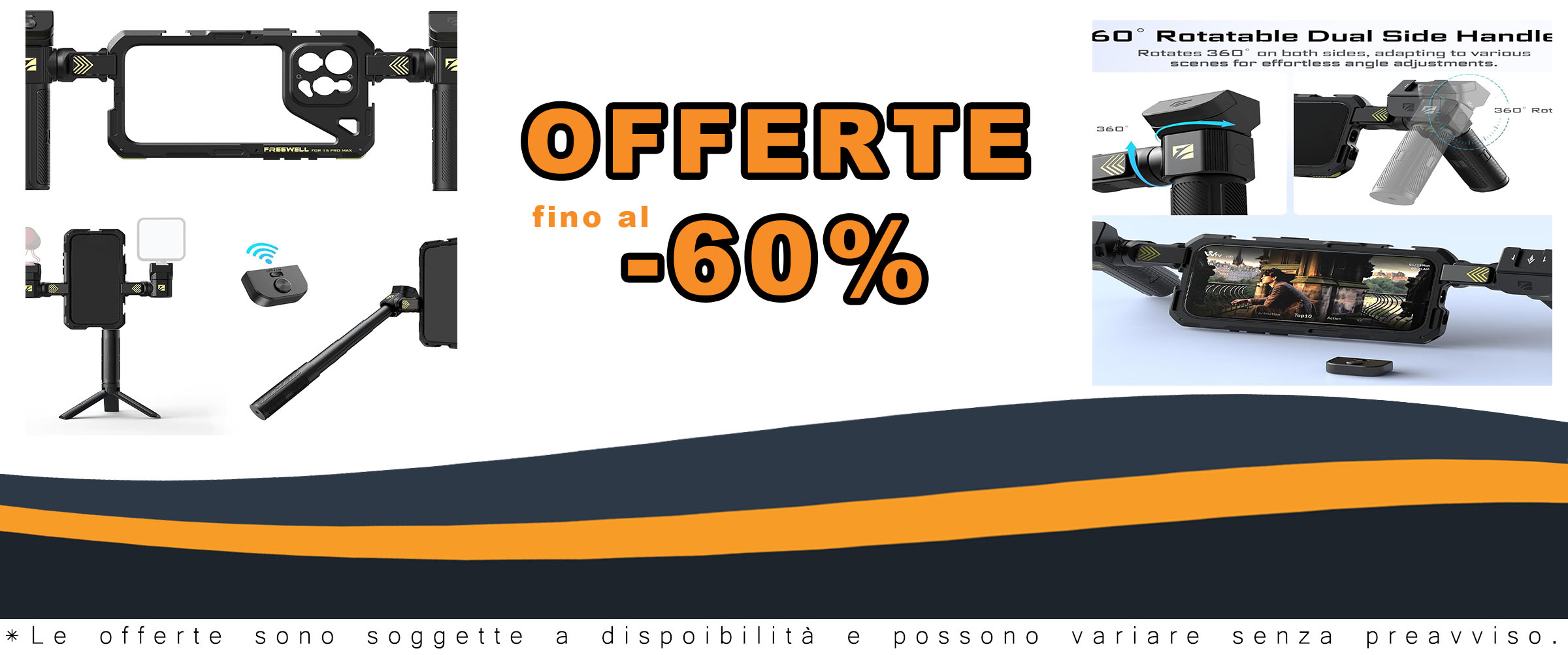 Freewell Gabbia Genius senza attrezzi per smartphone multifunzionale